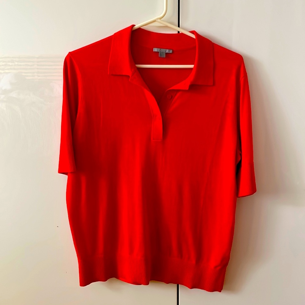 COS Red knit polo